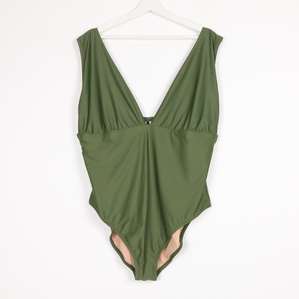 J. Crew Plunge V-Neck One Piece Swimsuit